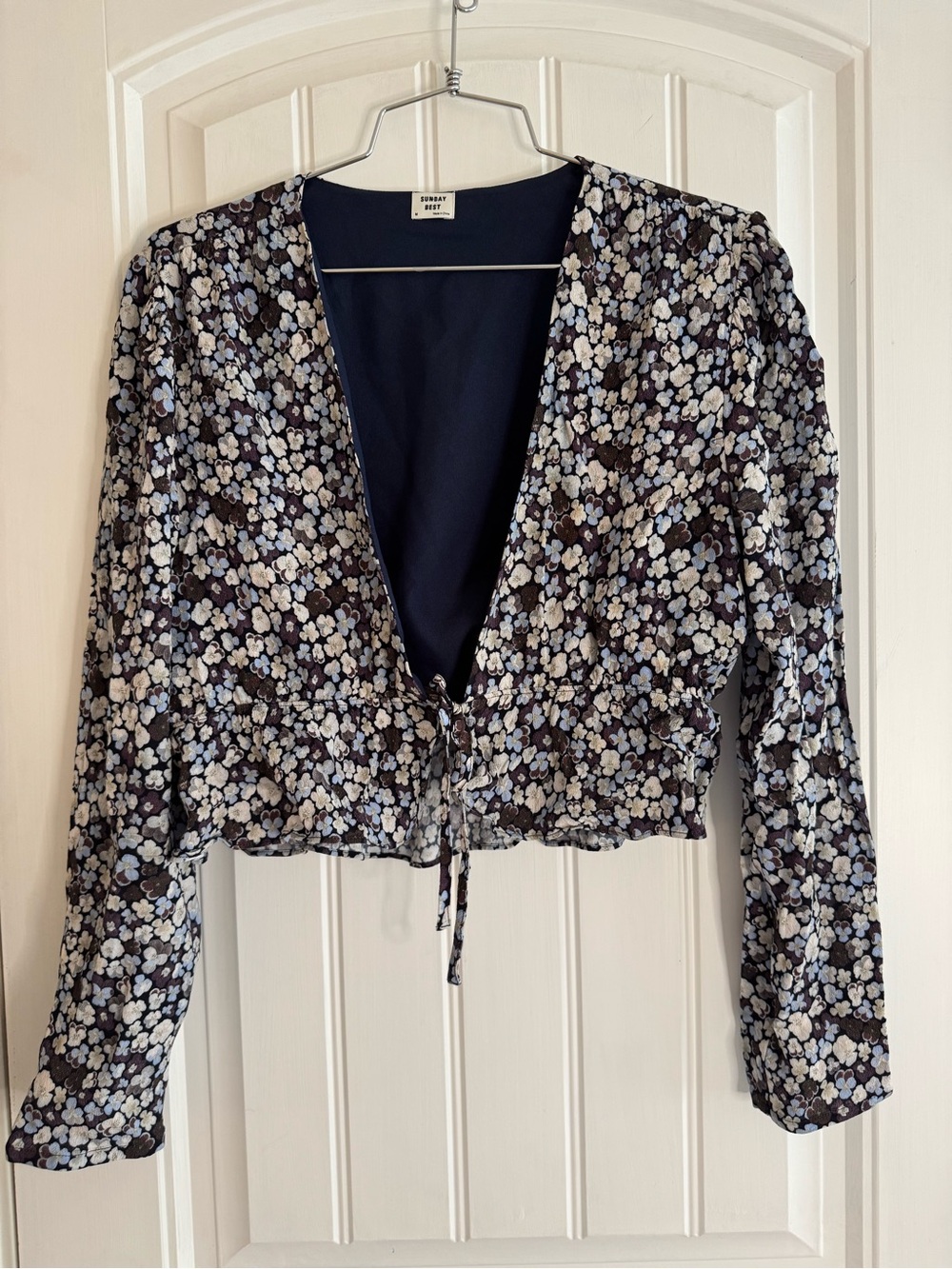 Sunday best front tie blouse